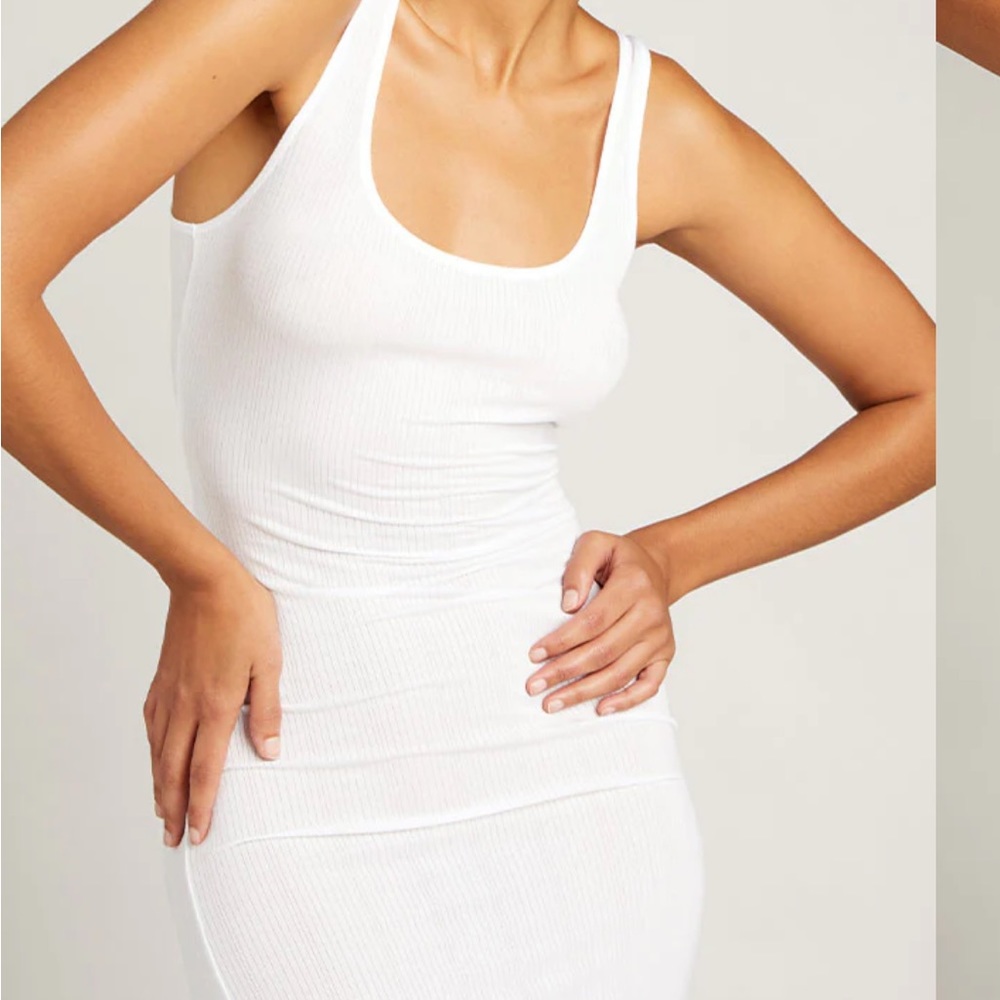 White whipped slip dress
